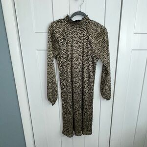 Women's Gold and Black Foiled Float Dress - Medium